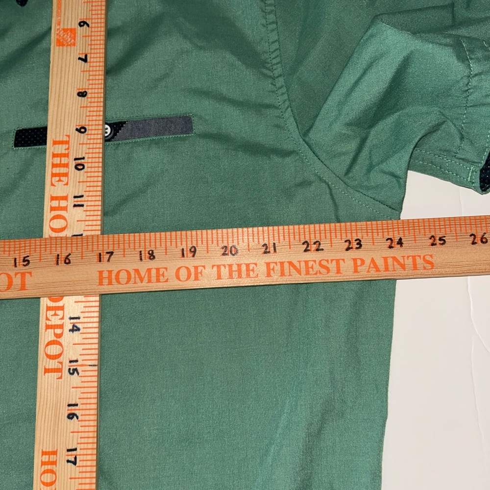 Craft+Flow mens green black detail casual button down short sleeve shirt size XL - Picture 8 of 9
